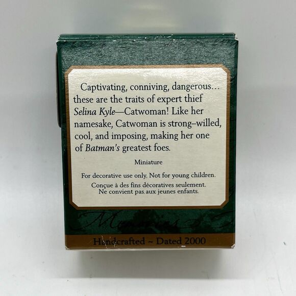 Hallmark Keepsake Miniature Catwoman Christmas Ornament 2000 DC Comics - Picture 3 of 3